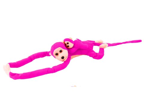 Maskotka Pluszowa Małpka z Dzieckiem Ciemno Różowa z Dźwiękiem 70 cm Maskotka Pluszowa Małpka z Dzieckiem Ciemno Różowa z Dźwiękiem 70 cm
