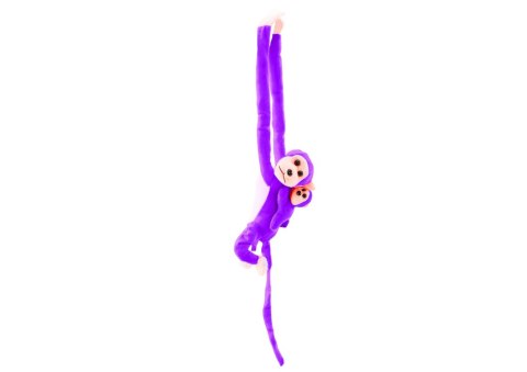 Maskotka Pluszowa Małpka z Dzieckiem Fioletowa 70 cm Maskotka Pluszowa Małpka z Dzieckiem Fioletowa 70 cm