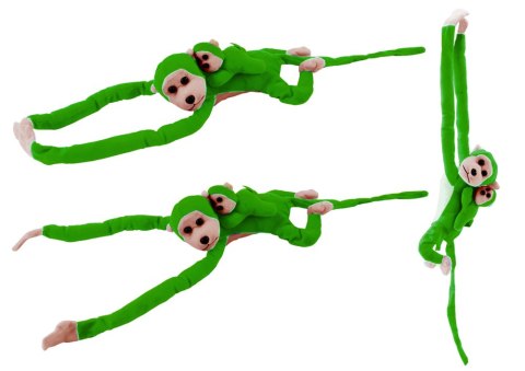 Maskotka Pluszowa Małpka z Dzieckiem Zielona 70 cm Maskotka Pluszowa Małpka z Dzieckiem Zielona 70 cm