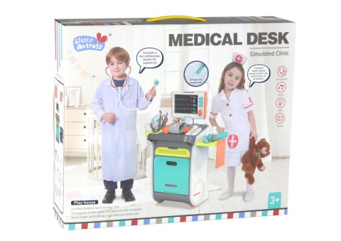 Zestaw Małego Doktora Wózek Lekarski RTG EKG Akcesoria Zestaw Małego Doktora Wózek Lekarski RTG EKG Akcesoria