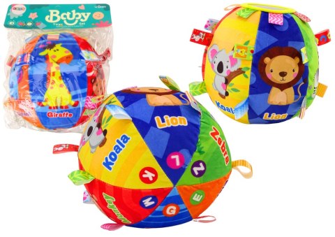 Piłka Pluszowa Miękka Sensoryczna Edukacyjna Grzechotka Zwierzątka 18cm Piłka Pluszowa Miękka Sensoryczna Edukacyjna Grzechotka Zwierzątka 18cm