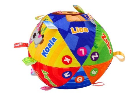 Piłka Pluszowa Miękka Sensoryczna Edukacyjna Grzechotka Zwierzątka 18cm Piłka Pluszowa Miękka Sensoryczna Edukacyjna Grzechotka Zwierzątka 18cm