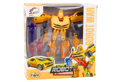 Auto-Robot 2w1 Sportowy Żółty Zestaw Broni 3szt Auto-Robot 2w1 Sportowy Żółty Zestaw Broni 3szt
