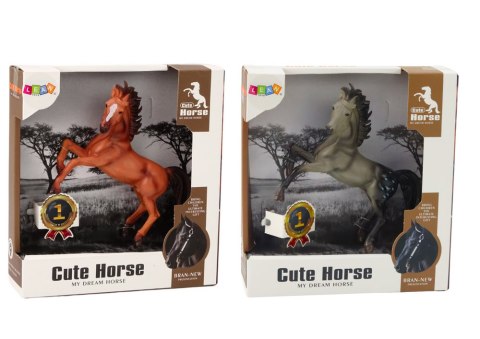Figurka Konia Brązowy Szary Koń Stojący Stajnia Farma Cute Horse Figurka Konia Brązowy Szary Koń Stojący Stajnia Farma Cute Horse
