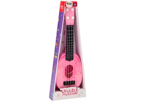 Ukulele Dla Dzieci Mini Gitara 4 Struny Motyw Brzoskwini Gitarka Różowa Ukulele Dla Dzieci Mini Gitara 4 Struny Motyw Brzoskwini Gitarka Różowa