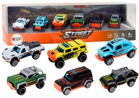 Zestaw Metalowych Autek Terenowych 1:64 6 sztuk Zestaw Metalowych Autek Terenowych 1:64 6 sztuk