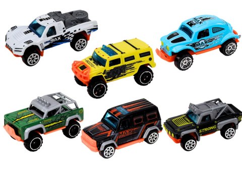 Zestaw Metalowych Autek Terenowych 1:64 6 sztuk Zestaw Metalowych Autek Terenowych 1:64 6 sztuk