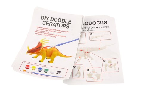 Jajo Z Dinozaurami Do Malowania Farbki Pędzelki DIY Zielony Jajo Z Dinozaurami Do Malowania Farbki Pędzelki DIY Zielony