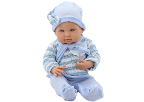 Lalka Bobas Sweterek w Paski Czapeczka Szalik Niebieski Lalka Bobas Sweterek w Paski Czapeczka Szalik Niebieski