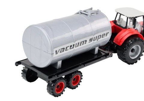 Traktor Rolniczy Koparka z Cysterną Napęd Czerwony Traktor Rolniczy Koparka z Cysterną Napęd Czerwony