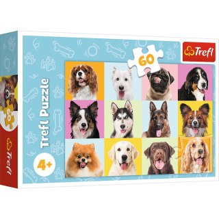 Puzzles - "60" - Słodkie psiaki / Trefl 17374
