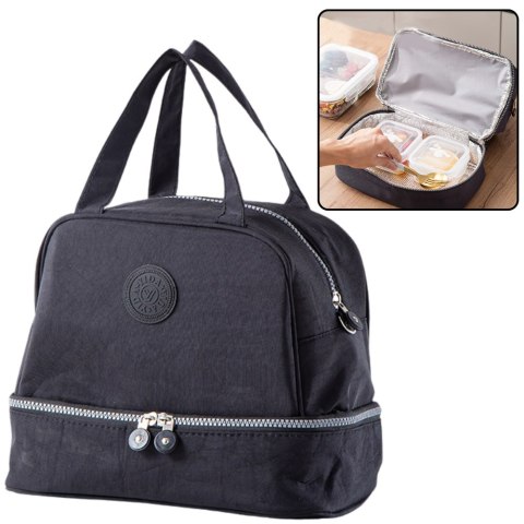 Torba Termiczna Izolacyjna Śniadaniowa Pas z Regulacją Czarna 27cm Torba Termiczna Izolacyjna Śniadaniowa Pas z Regulacją Czarna 27cm
