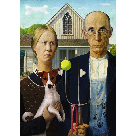 Puzzle - 500 - American Gothic: Psia Edycja Trefl 37526