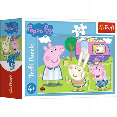 Puzzle 54 mini Świnka Peppa i Kamper 54 elementy 4+ Trefl 19628 Puzzle 54 mini Świnka Peppa i Kamper 54 elementy 4+ Trefl 19628