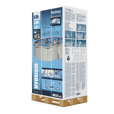 Basen Metalowy Hydrium 5m x 3,60m x 1,20m Bestway 56586