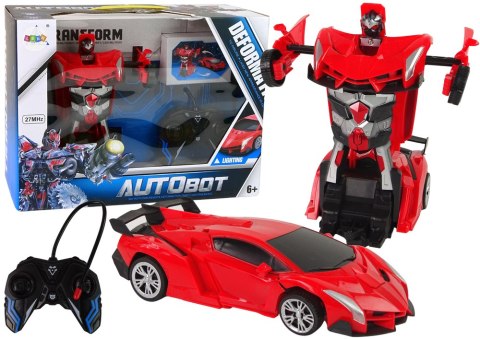 Auto Robot 2w1 Pilot R/C Zdalnie sterowane Czerwony Auto Robot 2w1 Pilot R/C Zdalnie sterowane Czerwony