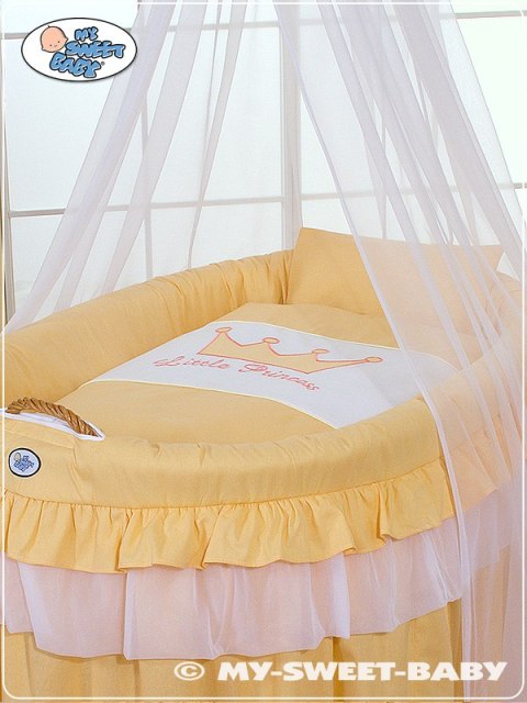Kosz Mojżesza wiklinowy z baldachimem- Little Princess brzoskwiniowy Kosz Mojżesza wiklinowy z baldachimem- Little Princess brzoskwiniowy