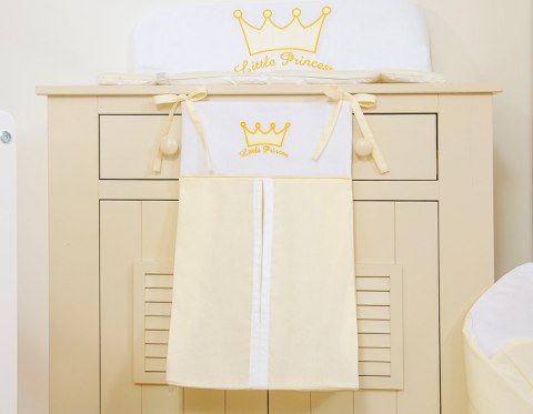 Przybornik- Torba na pampersy- Little Prince/Princess kremowe Przybornik- Torba na pampersy- Little Prince/Princess kremowe