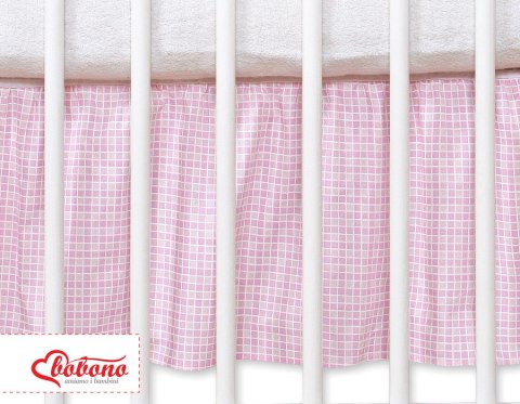 Falbanka maskująca 120x60cm- Wiszące serduszka kratka różowa Falbanka maskująca 120x60cm- Wiszące serduszka kratka różowa