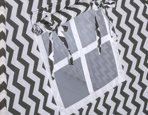 Namiot Tipi dla dzieci+ zawieszki pióra - Chevron czarny Namiot Tipi dla dzieci+ zawieszki pióra - Chevron czarny
