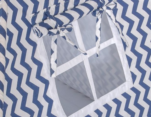 Namiot Tipi dla dzieci+ zawieszki pióra - Chevron granatowy Namiot Tipi dla dzieci+ zawieszki pióra - Chevron granatowy