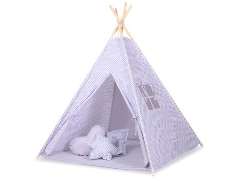 Namiot Tipi dla dzieci+ zawieszki pióra - mini- Rozeta szara Namiot Tipi dla dzieci+ zawieszki pióra - mini- Rozeta szara
