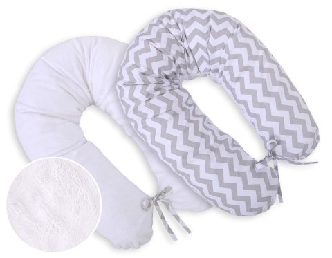 Poduszka ciążowa dwustronna Longer- Simple chevron szary Poduszka ciążowa dwustronna Longer- Simple chevron szary