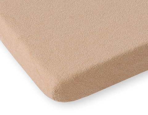 Prześcieradło frotte do łóżeczka 140x70cm- jasno brązowe Prześcieradło frotte do łóżeczka 140x70cm- jasno brązowe