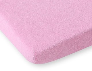 Prześcieradło frotte do łóżeczka 140x70cm- różowe