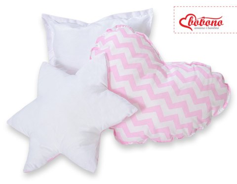 Zestaw poduszek 3cz. Chevron różowy Zestaw poduszek 3cz. Chevron różowy