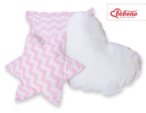 Zestaw poduszek 3cz. Chevron różowy Zestaw poduszek 3cz. Chevron różowy