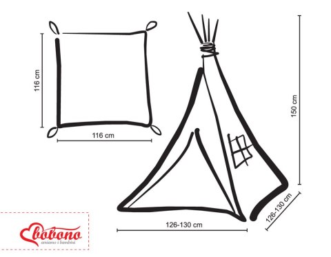 Dwustronna mata do tipi- Gwiazdy szaro-niebieskie/szary Dwustronna mata do tipi- Gwiazdy szaro-niebieskie/szary