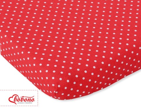 Prześcieradło bawełna 120x60cm kropki czerwone Prześcieradło bawełna 120x60cm kropki czerwone
