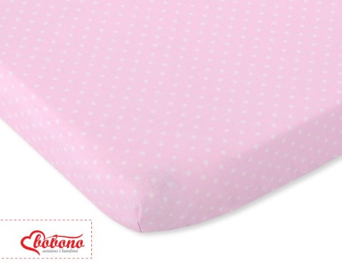 Prześcieradło bawełna 140x70cm kropki na różu Prześcieradło bawełna 140x70cm kropki na różu