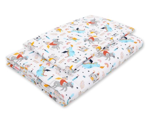 Komplet pościeli dla dzieci z wypełnieniem 120x90cm - rycerzyki i smoki Komplet pościeli dla dzieci z wypełnieniem 120x90cm - rycerzyki i smoki