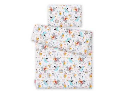 Komplet pościeli dla dzieci z wypełnieniem 120x90cm - rycerzyki i smoki Komplet pościeli dla dzieci z wypełnieniem 120x90cm - rycerzyki i smoki