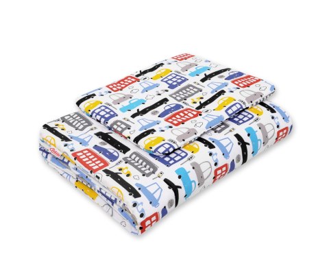Komplet pościeli dla niemowląt z wypełnieniem 2-cz 75x100cm NEWBORN - autka kolorowe Komplet pościeli dla niemowląt z wypełnieniem 2-cz 75x100cm NEWBORN - autka kolorowe