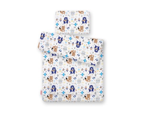 Komplet pościeli dla niemowląt z wypełnieniem 2-cz 75x100cm NEWBORN - misie granatowe Komplet pościeli dla niemowląt z wypełnieniem 2-cz 75x100cm NEWBORN - misie granatowe