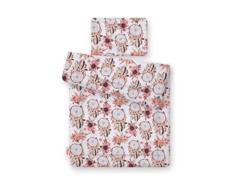 Komplet pościeli dla niemowląt z wypełnieniem 2-cz 75x100cm NEWBORN - łapacze snów kwiatowe Komplet pościeli dla niemowląt z wypełnieniem 2-cz 75x100cm NEWBORN - łapacze snów kwiatowe
