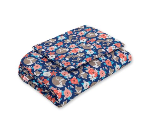 Komplet pościeli dla niemowląt z wypełnieniem 2-cz 75x100cm NEWBORN - lisia rodzinka na niebieskim Komplet pościeli dla niemowląt z wypełnieniem 2-cz 75x100cm NEWBORN - lisia rodzinka na niebieskim