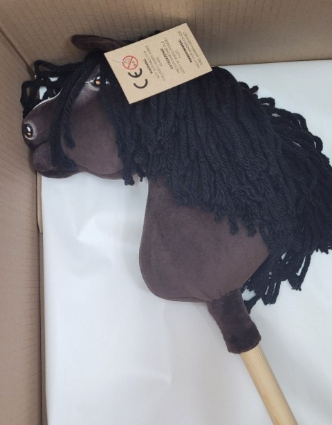 Hobby Horse Mały koń na kiju Premium - ciemogniady A4