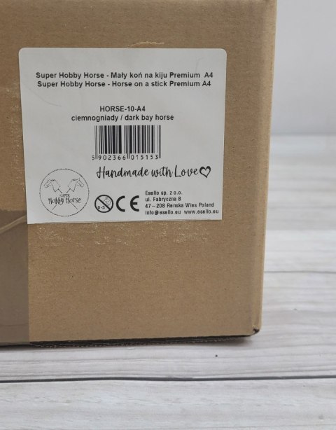 Hobby Horse Mały koń na kiju Premium - ciemogniady A4