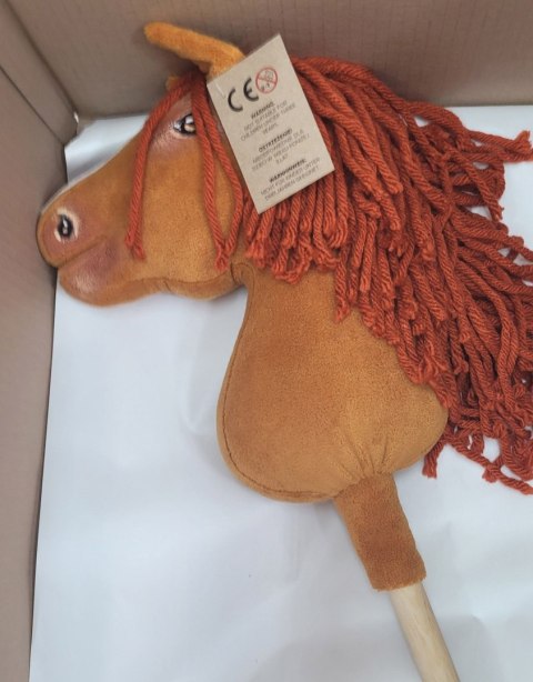 Hobby Horse Mały koń na kiju Premium - kasztan A4