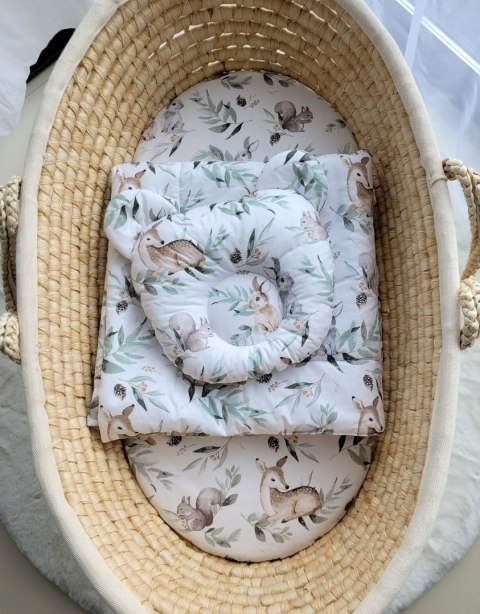 Kołderka z wypełnieniem i poduszka profilowana Miś - zestaw 2cz. - woodland olive Kołderka z wypełnieniem i poduszka profilowana Miś - zestaw 2cz. - woodland olive