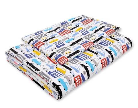 Komplet pościeli dla dzieci z wypełnieniem 135x100 cm - kolorowe autka Komplet pościeli dla dzieci z wypełnieniem 135x100 cm - kolorowe autka