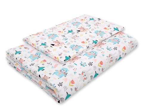Komplet pościeli dla dzieci z wypełnieniem 135x100 cm - misie niebieskie Komplet pościeli dla dzieci z wypełnieniem 135x100 cm - misie niebieskie