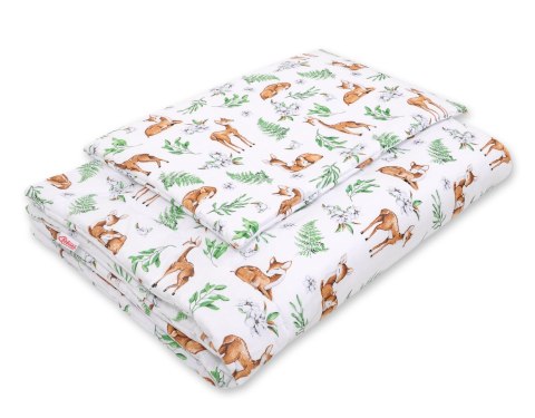 Komplet pościeli dla dzieci z wypełnieniem 135x100 cm - sarenki białe Komplet pościeli dla dzieci z wypełnieniem 135x100 cm - sarenki białe