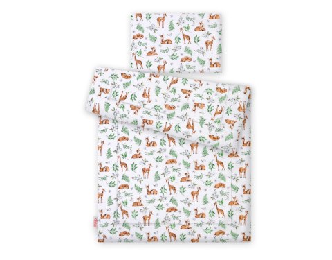 Komplet pościeli dla dzieci z wypełnieniem 135x100 cm - sarenki białe Komplet pościeli dla dzieci z wypełnieniem 135x100 cm - sarenki białe
