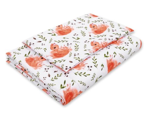 Komplet pościeli dla dzieci z wypełnieniem 135x100 cm - wiewiórki białe Komplet pościeli dla dzieci z wypełnieniem 135x100 cm - wiewiórki białe