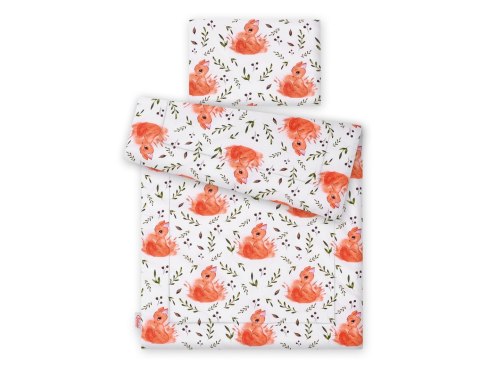 Komplet pościeli dla dzieci z wypełnieniem 135x100 cm - wiewiórki białe Komplet pościeli dla dzieci z wypełnieniem 135x100 cm - wiewiórki białe